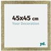 yd. Your Decoration - Cornice 45x45 cm - Oro Antico - Decorativa Parete in Legno con Vetro in acryl - Antiriflesso - 45x45 Cornice - Mura