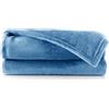 DecoKing Coperta Plaid Pile 150 x 200 cm per Letto una Piazza e Mezza Calda Accogliente e Spessa in Morbido Velluto Per Letto Divano Sedia Tutte le Stagioni Blu Scuro Mic