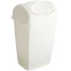 Axentia 235685 Pattumiera con Coperchio Basculante, Plastica, Bianco, 39.5x31x65 cm
