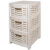 BELLI E FORTI Cassettiera Multiuso in Plastica Uniko 3 Cassetti Bianco 36,5 × 28,5 × 51,5 cm