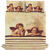 Italian Bed Linen Parure Lenzuola Matrimoniale 100% Cotone Sogni d'Autore, Completo Letto 2 Piazze con Lenzuolo Sopra e 2 Federe, Stampa Digitale Alta Definizione, Made in Italy, SD59