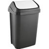 keeeper Pattumiera con Coperchio Basculante, 25 L, Swantje, Grigio Grafite