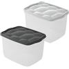 Sicignano Casalinghi Ingrosso Casalinghi Sicignano | Contenitore Organizer Storage Box Scatola Multiuso con Coperchio Colori Assortiti, Plastica Trasparente, Impilabile, Rettangolare - Soggiorno Camera da Letto Vestiti (18 lt, 2)