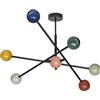 Osram Decor Bubble - Lampada a sospensione decorativa con corpo sferico, 6 luci, attacco E27, IP20, in metallo, multicolore