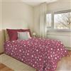 PENSIERI DELICATI Copriletto 170 x 280 cm, Telo Singolo 100% Cotone Pique, Ideale Come Telo Arredo, Coperta Salva Letto 1 Piazza, Fantasia Palla Rosso, 100% Made in Italy