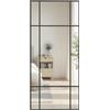 HOMCOM Specchio Moderno Stile Finestra, Specchiera da Camera e Soggiorno con Montaggio Verticale e Orizzontale, 110x50cm, Nero