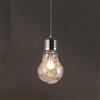 ZDLHGYBS Lampadario nordico E27 Lampadina a forma di lampada a sospensione Lampada a sospensione in vetro trasparente Lampada a goccia regolabile Adatta per isola cucina, camera da letto, vetrina, ufficio