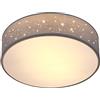 Monzana Lampada da Soffitto Plafoniera Tessuto Ø 38cm Rotonda Luce Soffusa 40 Watt Salotto Camera