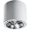 SOLLUX lighting SOLLUX Plafond TIUBE Lampada Illuminazione a Soffitto Lampadina LED in Acciaio Paralume in Alluminio Minimalista Facile Installazione Rotonda 12x12x11 cm Bianco