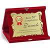 Pubblimania TARGA Personalizzata COMPLEANNO in Elegante Cofanetto di Velluto con età - Regalo Compleanno Originale per Uomo e Donna - Idea Regalo Divertente per 18 30 40 50 60 70 Anni (Compleanno)