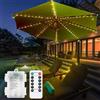 YUANYUYING Luci per ombrellone, 104 LED impermeabili a batteria con telecomando, 8 modalità di illuminazione per esterni, patio, giardino, tende da campeggio (Bianco caldo)