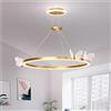 GONGKAI Lampadario per Camera da Letto per Ragazze, Lampada a Sospensione a LED a Forma di Farfalla, Oro Spazzolato, Lampada a Sospensione Moderna di metà secolo, lampadario Rotondo da Sof