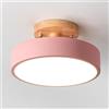 Mengjay Plafoniera LED Soffitto Moderna,Plafoniera LED Rotonda Metallo,3000K-6000K Lampadario da Soffitto,Sottile Plafoniere Lampadario per Salotto Corridoio Home Office Portico (Rosa)