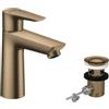 hansgrohe Talis E Miscelatore monocomando lavabo 110 con saltarello, bronzo satinato, 71710140