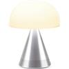 Lexon Mina LED Audio Lampada Portatile Grande Luce Bianca Fredda o Calda Altezza 17 Cm (ALU POLI)