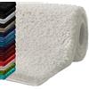 casa pura Tappeto Bagno Antiscivolo - Tappeti per Bagno Assorbenti, Shaggy - Spessore Alto e Morbido in 16 tonalità Tinta Unita e Varie Misure - Tondo 95 cm - Avorio