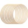 Jingyash 10 cerchi floreali in legno, 10/15/20,5/26/30,5 cm, anelli in legno macramè per artigianato, anelli in legno per acchiappasogni, ghirlande per decorazioni per ghirlande nuziali e artigianato da