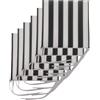 Il Tuo Artigiano Design Set 6 Cuscini per Sedie da Giardino Made in Italy - Cuscini Copri Sedie da Cucina 40x40 cm spessore 4 cm - Tessuto Cotone, Imbottiture in Spugna (Bianco e nero)