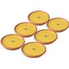 Horeca Candles - Candele alla Citronella da Esterno - Set da 6 Fiaccole in Coccio di Terracotta - Durata 8 Ore - Padella Romana da Giardino, Balcone, Picnic, Campeggio