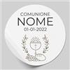 LARGE FORMAT 24 Adesivi Personalizzati Bomboniere Matrimonio 6 cm Modello 9