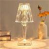 SHANJIA Lampada LED di cristallo, lampada da tavolo Diamond di cristallo, lampade da comodino con controllo tattile 3-colore che cambia touch control lampada da comodino USB cavo lampada da comodino (Style-2)