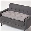 HOMESCAPES Cuscino rialzante per divano a 2 posti, cuscino per pallet o materasso da pavimento in cotone, grigio ardesia, 100 x 48 x 10 cm