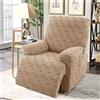 LiveGo Fodera per poltrona Relax Stretch in Jacquard per 1, 2, 3 posti, lavabile, per poltrone Lazyboy, sedie elettriche e fodere per divano per animali domestici (cubo grigio-marrone, 1