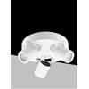 Kovalmax® Plafoniera da soffitto lampada tonda 3 porta faretto orientabile gu10 bianco