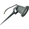 Partenopeautensili® Faretto orientabile con picchetto gu10 da esterno giardino segnapassi luce lampada a led (SENZA LAMPADA, ARMATURA GRIGIA)