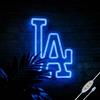 Jevuoyee Dodgers - Insegna al neon da parete, decorazione per baseball, sala giochi | Alimentazione USB, LED dimmerabile 10%-100%, kit di montaggio a 2 vie incluso, decorazione per camera da letto