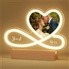 witfox Lampada Personalizzata Con Foto nome, Lampada Personalizzata con Foto Nome Testo Data, Idea Regalo Per lei e Lui, Regalo Anniversario, Regalo Matrimonio (Cuore - Infinito)