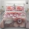 PELLECCHIA 1969 | Copriletto IRGE Trapuntato Estivo Matrimoniale 260x270 cm 100 g/m² Trapuntino Primaverile, Trapunta Leggera, 100% Made in Italy a 2 Piazze (Flowers Rosa, Matrimoniale)