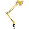 Chao Zan Lampada da lettura da tavolo, lampada da scrivania, braccio lungo e testa regolabile, lampada da comodino in metallo E27, lampada da tavolo con interruttore, ufficio, camera da letto,(giallo)
