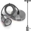 YASTA Lampadario Portalampada a Sospensione 2 M Vintage Grigio Effetto Metallo E27 60W