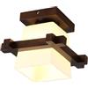 SAFIGLE Plafoniera da Soffitto in Vetro Color Caffè per Balcone e Casa, Lampada a Soffitto Attacco E27 per 5-10m2, Design Elegante e Semplice
