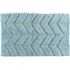IlGruppone Tappeto Bagno Antiscivolo in Cotone Effetto Rilievo Assorbente, Morbido, Lavabile in Lavatrice 50x80 / 60x120 cm - Azzurro - 50x80 cm