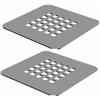 Nzoike Rete Copri-sifone per Piatto Doccia Stone, in Acciaio Inox, Facile da Pulire, Color Cromo Acciaio Spazzolato, 125x125 mm