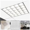UNIVERSO Pannello quadrato da incasso LED 40W resa 440W 4400 lumen 60x60cm, bianco, luce soffitto, illuminazione ufficio, negozio, studio, aula, scuola, ospedale, basso consumo 230V LUCE NATURALE 4000K
