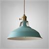 Mengjay Lampada a Sospensione,Vintage Industriale E27 Plafoniera Retro pendente,Lampada a Sospensione in metallo per Cucina Sala da Pranzo soffitta caffè bar ristorante soggiorno (Blu)
