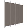 vidaXL Divisorio a 4 Pannelli Antracite 200x200 cm Tessuto