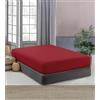 IlGruppone Lenzuolo Sotto No Stiro Con Angoli Elasticizzati Tinta Unita Effetto Raso Fino 27 Cm Lenzuola Microfibra Anallrgica Letto Coprimaterasso - Bordeaux - Matrimoniale