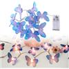 LYEAA 20 Luci a Farfalla LED 3 Metri Alimentate a Batteria Lucine a Farfalla Viola for Casa Camera da Letto Interni Esterni Giardino Estate Matrimonio Festa Decorazione di San