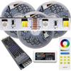 Mondo Strisce Led: Kit da 15 metri (3 Bobine+1 trasformatore da 150w +1Controller) RGB + Bianco Regolabile, 450+450Led, 90+90Watt, 7.500+7.500 Lumen 24V RGBCCT. Striscia Led Strip ip20