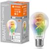 LEDVANCE Lampada LED SMART+ WIFI, vetro chiaro, 4,8W, 470lm, forma classica a goccia (Classic A) con attacco E27, luce colorata regolabile e luce bianca, dimmerabile, app o controllo vocale