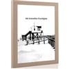rahmengalerie24 Cornice per foto grigia con vetro antiriflesso - Dimensione dell'immagine 60x90 cm - Larghezza del listello 30mm