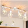 Lichtmaler Faretti Led Soffitto 4 Luci Orientabili Lampada da Soffitto | Vintage Bianco Illuminazione Interni E14 Industrial Lampadario Cucina Soggiorno Salotto Camera
