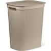 Rotho Brisen Raccoglitore di Lavaggio con Coperchio e 2 Maniglie, Plastica (PP) senza BPA, Beige (Cappuccino), 50 L, 43.1 x 34.0 x 52.9 cm