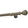 Sento Kit Bastone per Tende in metallo 25mm Ottone Antico Montaggio a Muro 140 cm (1x140cm) AVANTI