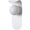 Partenopea® Applique da parete moderno lampada muro decorativa metallo bianco con sfera palla luminosa attacco per Lampade LED G9 (LAMPADINA ESCLUSA)