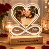 SBUGATTA |Lampada Personalizzata Con Foto |Idea Per lei e Lui |Festa della Mamma |idea San Valentino |Regalo Anniversario | Natale | Matrimonio(Cuore-Infinito)